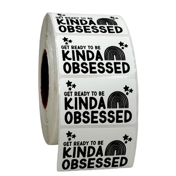 Thank you sticker for small business | get ready to be kinda obsessed label 2" - Picture 4 of 5